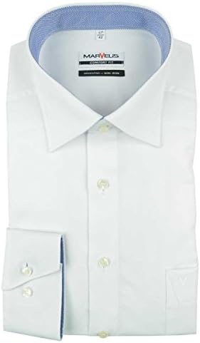 MARVELIS Men's Classic Formal Shirt White White