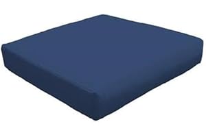 TK Classics Cover for Ottoman Cushions 6 inches Thick in Navy (Cushions Not Included)