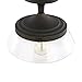 Light Society Vita Flush Mount Ceiling Light, Oil Rubbed Bronze with Clear Glass Shade, Vintage Industrial Modern Lighting Fixture (LS-C246-ORB)