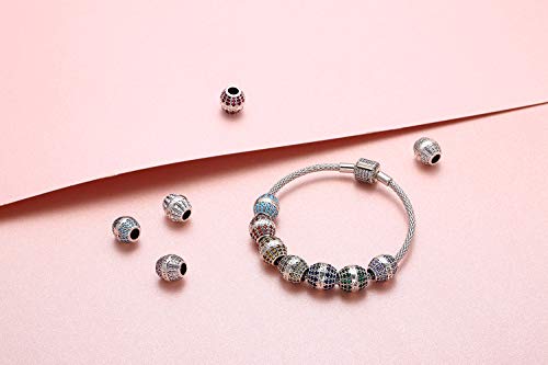 Clasp Bracelet 925 Sterling Silver Women charm Bangle Bracelets (6.7inch)