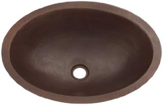 Hand Hammered Copper Oval Bath Sink 17"x12.5"x5.5"