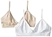 Jockey Women's Bras Girls Comfort Bra - 2 Pack, White/Sand, XL