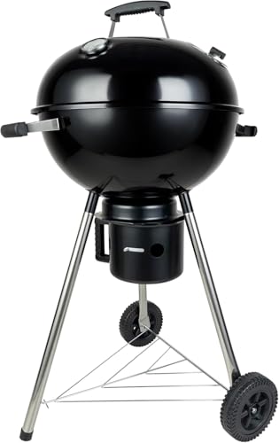 Homodoskey Charcoal BBQ Grills 19" (48 cm) Kettle Grill with Lid and Large Ash Collector, Outdoor Grill