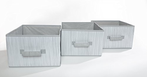 Adorn Home Essentilas| Foldable Closet Fabric Drawers| Fits as Drawers for any Adorn 6 Tier Closet Organizer| Set of 3 Baskets, for Clothing, Accessories, Shoes and Home Essentials - Thumbnail 2