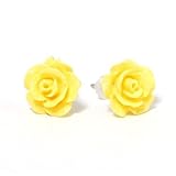 The Olivia Collection Yellow Rose Stud Earrings