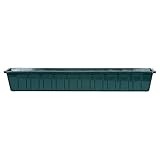 Novelty Poly-Pro Plastic Flower Box Planter, Hunter Green, 36-Inch