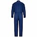 Bulwark Flame Resistant 7 oz Cooltouch 2 Regular Deluxe Coverall with Concealed Snap Closure On Sleeve Cuff, Navy, Size 44