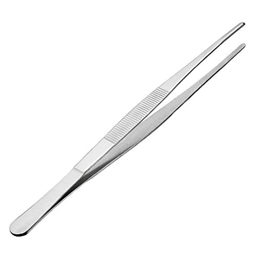 Kitchen Tweezers Long Tweezers, 12 Inch Stainless Steel Food Tweezers with Precision Serrated Tips for Cooking and Medical(12 Inch Straight) - Thumbnail 6