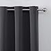 Lemomo Grey/Gray Bedroom Blackout Curtains/42 x 63 Inch Length/Set of 2 Curtain Panels/Thermal Insulated Room Darkening Curtains for Bedroom