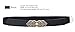 Glamorstar Vintage Peach Heart Buckle Elastic Waistband Cinch Skinny Thin Belt Black