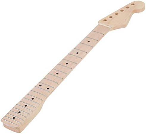 Tellaboull Maple Wood 22 Frets Electric Guitar Neck and Fingerboard Dot Inlay Fretboard For ST Parts Guitar Accessories