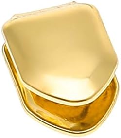 Single Teeth Cap Grillz Plain Canine Tooth Grill Hip Hop Slugs Gold