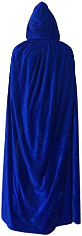 Adult’s Halloween Cape Costume, Deluxe Velvet Cloak with Hood, Halloween Robe for Men and Women, Full Length
