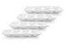 Party Bargains Disposable Sectional Rectangular Serving Tray White [4 Pack] 5 x 16 Inches. 4 Compartments Plastic Serving Tray for Weddings, Buffets, Dinner, Birthday Parties