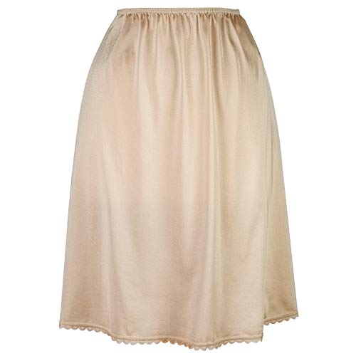 Valair Women's Classic Half Slip Skirt, 100% Nylon, 20 Inch, Medium, Nude