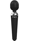 Magic Rechargerable Water-resistant Wand Massager with 10x Multi-Speed, Mini Wireless Powerful Therapeutic Handheld Massager with Bendable Neck For Women, Man - Black