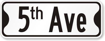 Customized Sign (black on white), Diamond Grade Reflective Street Signs, 80 mil Aluminum, 36" x 9"