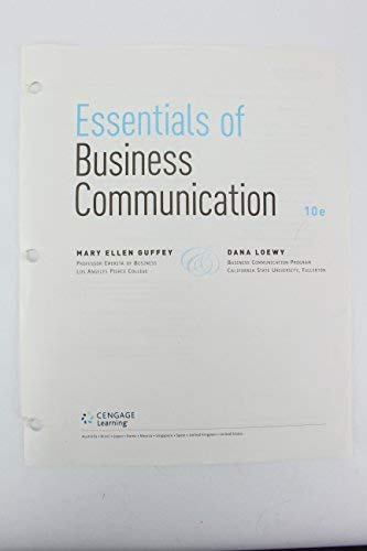 Essentials Of Business Comm. Text