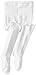 Jefferies Socks Little Girls' Seamless Organic Cotton Tights, White, 4-6 Years