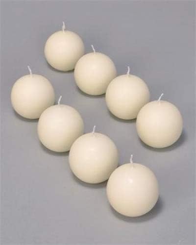 Box of 8 Safe Burn Ball Candles 8cm diameter