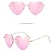 New Retro Love Ocean Piece Sunglasses Street Beat Peach Heart Shaped Sunglasses (pink)