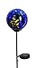 Moonrays 92563 Solar Powered White LED Swirled Glass Gazing Ball Stake Light Multipack