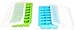 Utopia Home Food Grade Green & Blue Silicone Ice Cube Tray Set - Set of 2 - Total of 42 Ice Cube Molds