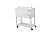 Sunjoy 60 quart Wheeled Beverage Cooler with Faux White Wood Finish with Shelf