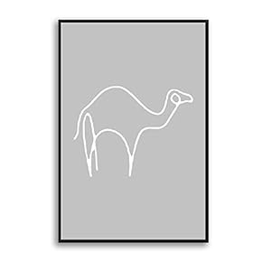 Framed Canvas Home Artwork Decoration Simple Stick Figure Canvas Wall Art for Living Room, Bedroom - 16x24 inches