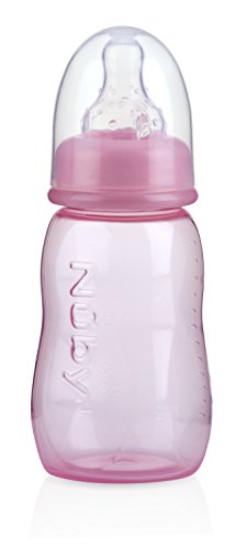 Nuby Standard Neck Tinted Feeding Nurser, 4 Ounce, Colors May Vary