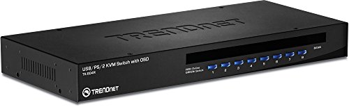 Trendnet 8-port usb/ps2 rack mount kvm switch with on s…
