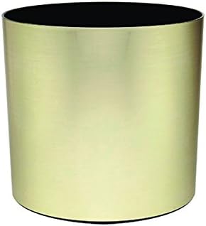 TERRATI - Modern Round Cylinder Planter (10.5x10in, Brushed Brass)