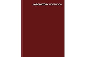 Laboratory Notebook - Large Student Lab Book, 8.25x11 Inch, 5x5 Quad Ruled Graph, 100 Numbered Pages - Hardcover Red