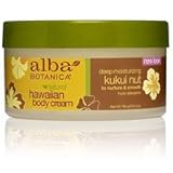 Alba Botanica Hawaiian Body Cream, Kukui nut, 6.5-Ounce Jar