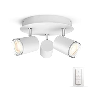 Philips Hue Adore Badkameropbouwspot 3-Lichts – IP44 – Duurzame LED Verlichting – Warm tot Koelwit Licht – Incl. dimmer…