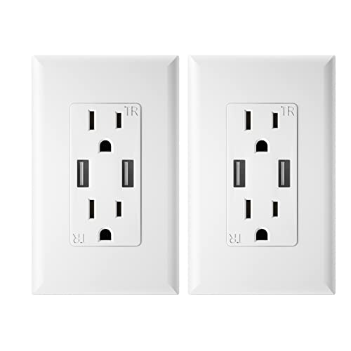 Kuhwait Outlet Example Outlet with USB High Speed Charger 4.8A Charging Capability,Duplex ...