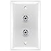 Mediabridge™ Wall Plate with F81 Jack (2-Port) - White