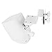 Wasserstein Weatherproof Gutter Mount Compatible with Ring Spotlight Cam Battery & Ring Stick Up Cam with Universal Screw Adapter - Best Viewing Angle for Your Surveillance Camera (1-Pack, White)