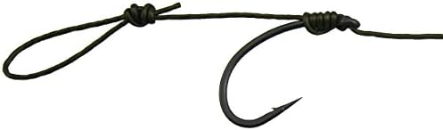 Beyond Tackle Carp Hair Rig 25 Lb Skin Line Teflon Coated Curve Shank Barbed Hook Pack of 5 (Brown, 6)