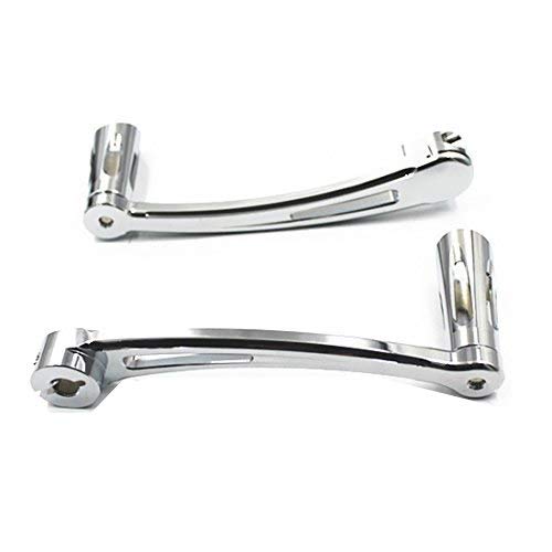 2X Chrome CNC Heel Toe Shift Lever W/Shifter Peg For Harley Electra Glide Fatboy Softail FLHR FLHX Motorcycle