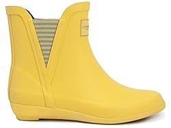 LONDON FOG Womens Piccadilly Rain Boot Yellow 8 M US
