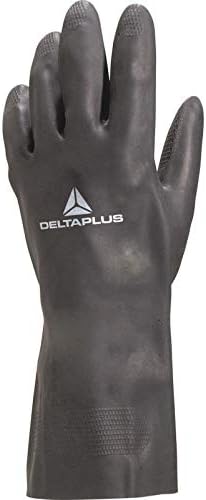 Delta Plus Toutravo 509 Neoprene Chemical And Abrasion Resistant Work Safety Gloves Size 8.5, Black