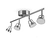Globe Electric 59429 Wi-Fi Smart 4-Light LED Track Lighting, Brushed Nickel, No Hub Required, 28 Watts – Multicolor RGB…