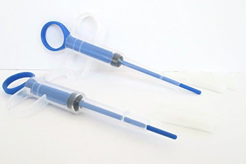 RockinPetGear Pet Pill Dispenser Cat Dog Puppy Soft Tip Medical Feeding/Pill Tablet Syringe Control Rods (2 Pack Blue)