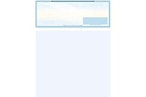 COMPUCHECKS 500 High Security Blank Check Stock - Check on Top Compatible with QuickBooks, Quicken - Paper Weight # 70 Light Blue Art Deco
