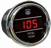 Fuel Temperature Gauge for Kenworth 2005 or previous - Bezel: Black - LED Color: Blue