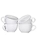 Bruntmor 24 oz White Coffee Mugs Set of 4 - Large Ceramic Mug with Handle for Coffee, Tea, Soup, and Cereal - Durable, Microwave, and Dishwasher Safe Soup Cups - Ideal for Hot or Cold Beverages