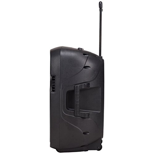 Suono 15" Dual Powered Speakers, 3000W 2-Way Portable Loud Speaker With Stands and Microphone (Active+Passive Speakers + Stands) - Thumbnail 7