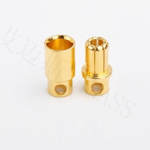 Lot( 5) 8.0mm Male Female Bullet Connector Plug Heavy Duty for RC Lipo- Amass Power Wire Connectors
