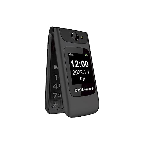 CV Directo CELLALLURE Telefono Celular Flip para Adultos Mayores Bienestar con Boton SOS Resistente Volumen Alto Y Teclas Grandes Camara Fotografica Celulares Basicos Adulto Mayor